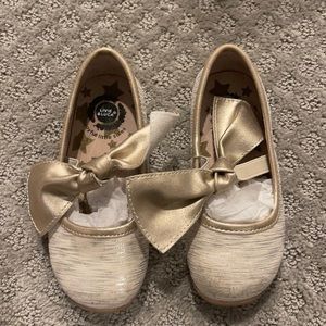 Livie & Luca cream tinsel shimmer shoe